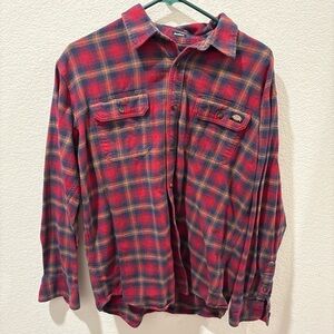 Dickies Plaid Red and Blue Men's Shirt